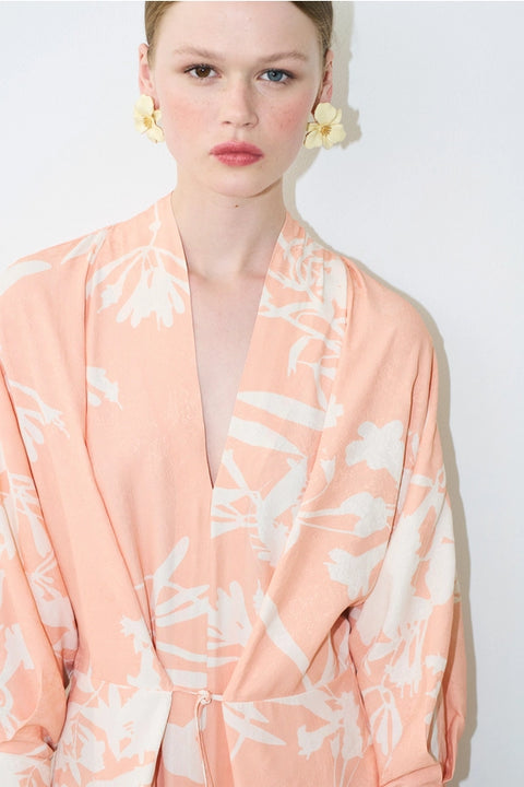 Gobi Kimono Blush-Kimono-eikō ai-S/M-Light peach and off-white-Urbanheer