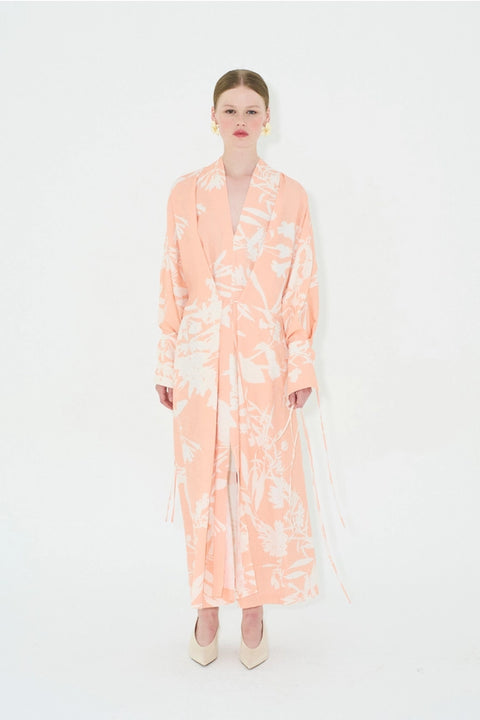 Gobi Kimono Blush-Kimono-eikō ai-S/M-Light peach and off-white-Urbanheer