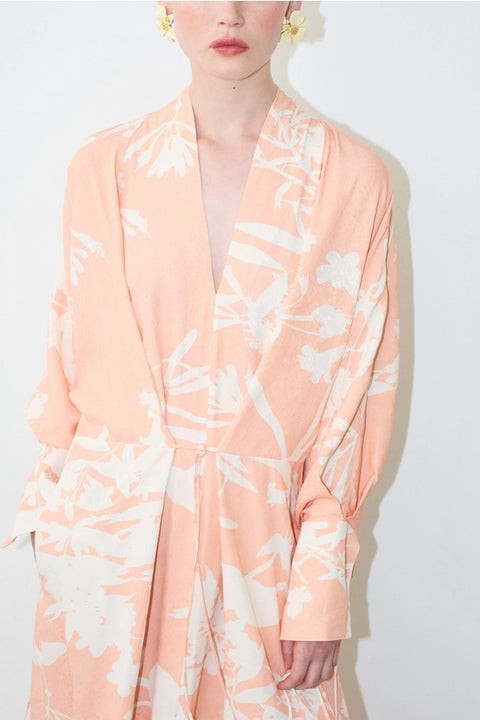 Gobi Kimono Blush-Kimono-eikō ai-S/M-Light peach and off-white-Urbanheer