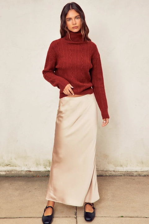 Going Out Pull On Maxi Skirt CHAMPAGNE-Skirt-Dress Forum-S-CHAMPAGNE-Urbanheer