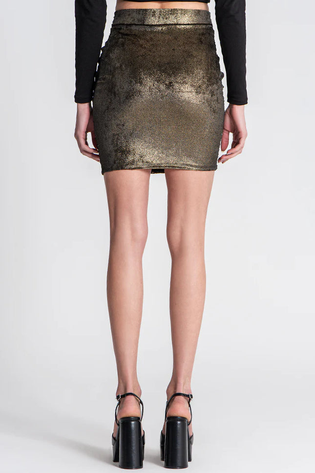 Gold Party Skirt-Women's Fashion - Women's Clothing - Bottoms - Skirts-Gianni Kavanagh-Urbanheer
