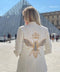 Gold Queen Bee Blazer - White-Blazer-Moving Forward Designs-S-Urbanheer