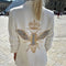 Gold Queen Bee Blazer - White-Blazer-Moving Forward Designs-S-Urbanheer