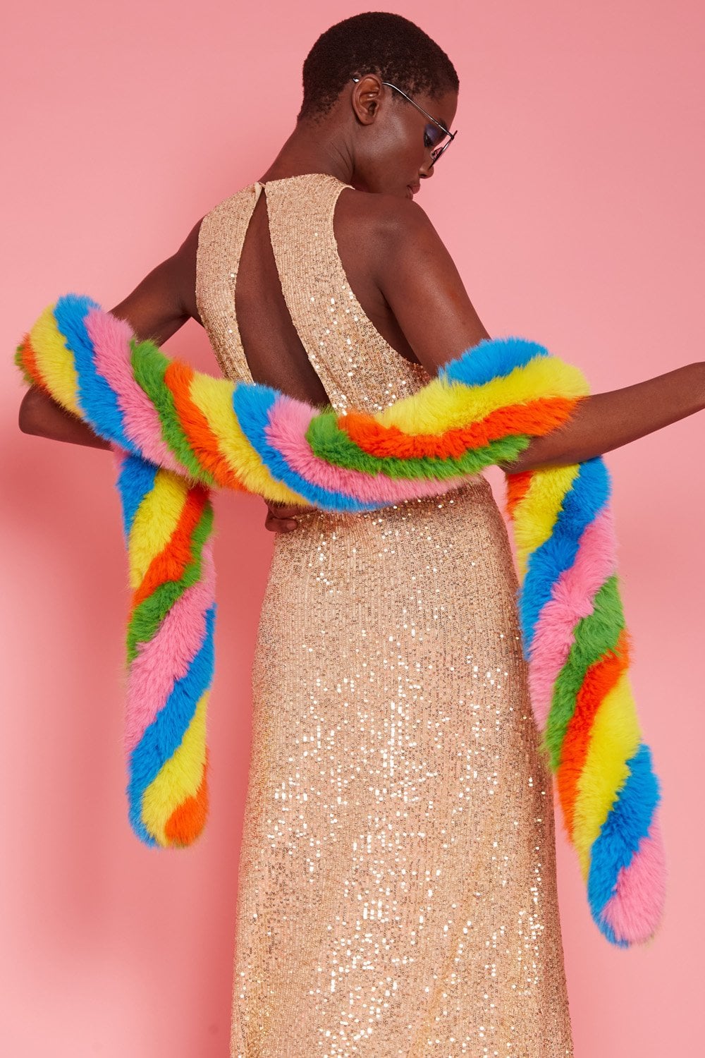 Gold Sequin Lightweight Maxi Sheath Dress-Sheath Dresses-Buy Me Fur Ltd-Gold-S/M-Bamboo - Elastane - Viscose Blend-Urbanheer