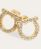 Gold-Tone Crystal Gancini Stud Earrings