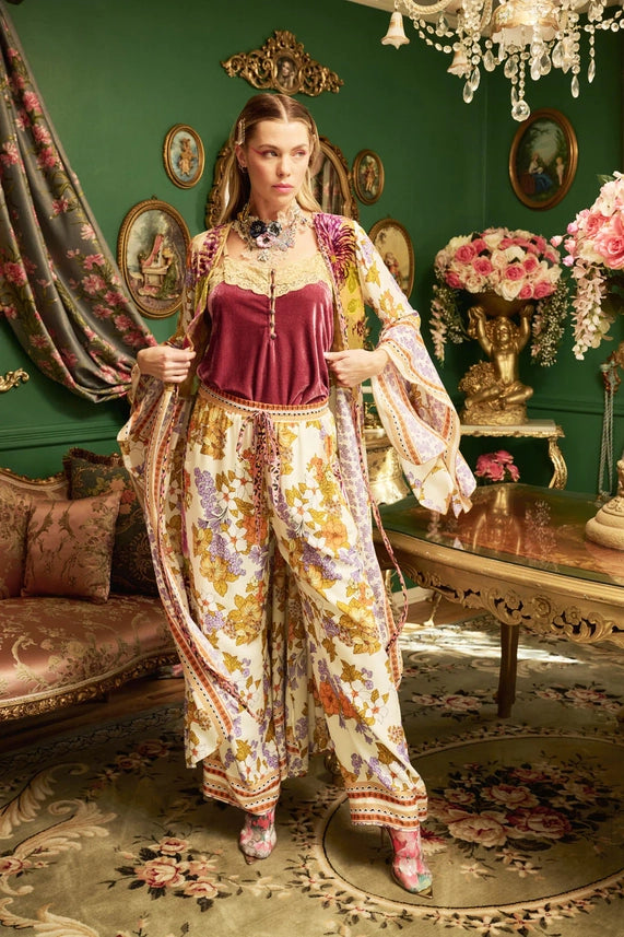 Golden Aurela Pants-Pants-Aratta-S-Ivory Floral-Urbanheer