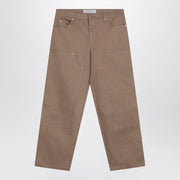 Golden Goose Beige cotton jeans with front patches