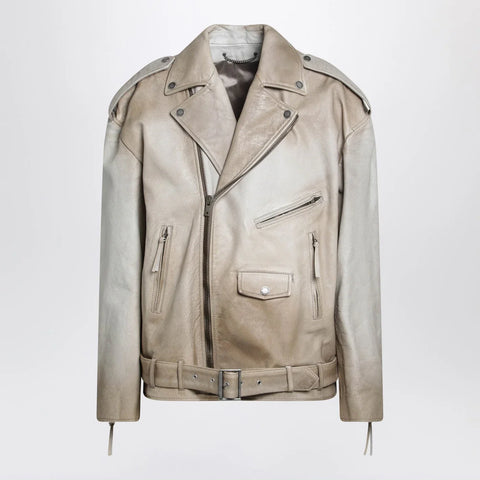 Golden Goose Beige leather Phoebe jacket