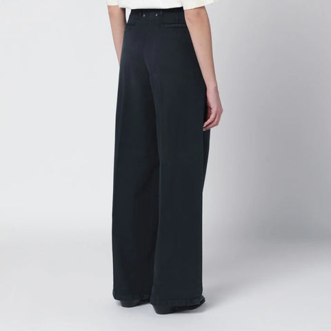 Golden Goose Black wide-leg cotton trousers