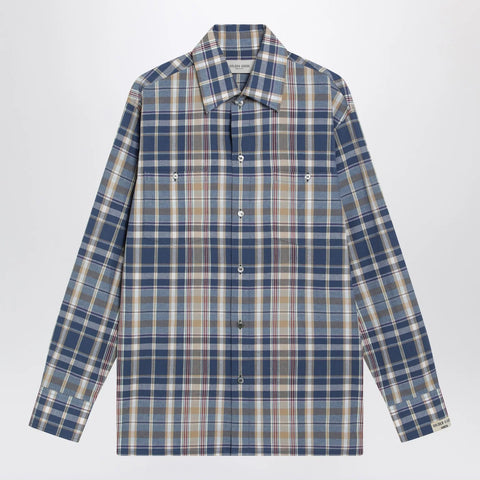Golden Goose Indigo blue checked shirt