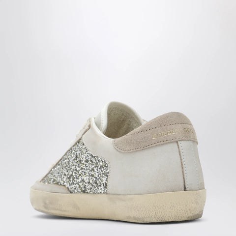 Golden Goose White/platinum glitter Super-Star sneakers