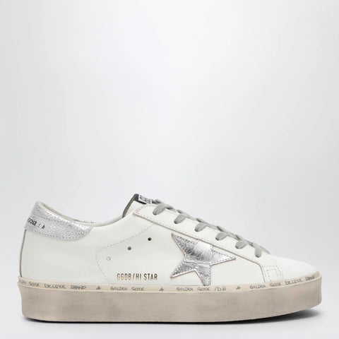 Golden Goose White/silver Hi-Star Sneakers