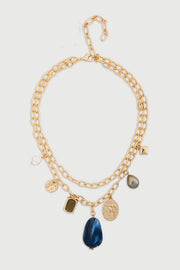 Golden Muse Layered Charm Necklace