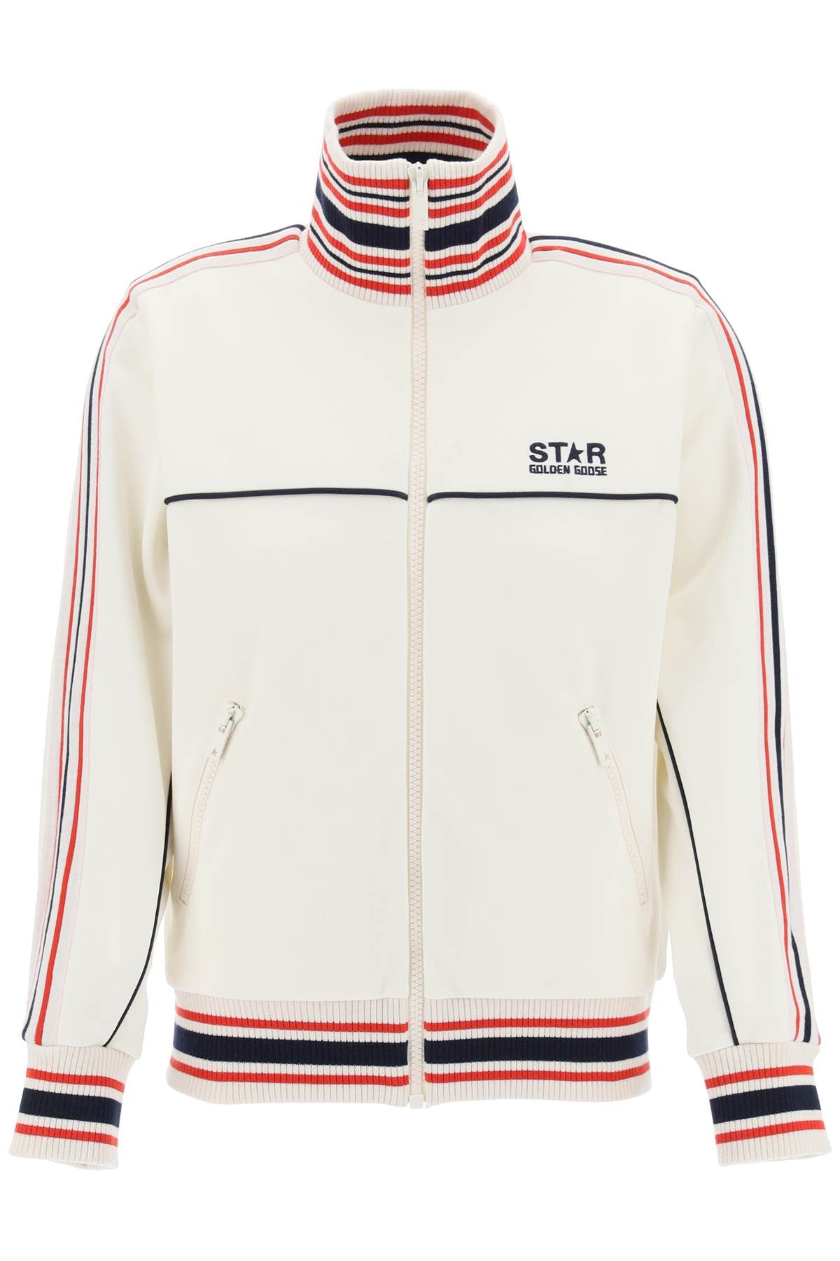 Golden Goose "Track Sweatshirt With Contrasting Hem Edges White-Sweatshirt-Golden Goose-S-Urbanheer