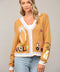 Golf Embroidered Patch Cardigan CAMEL MULTI-Cardigan-FATE-S-CAMEL MULTI-Urbanheer