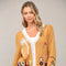 Golf Embroidered Patch Cardigan CAMEL MULTI-Cardigan-FATE-S-CAMEL MULTI-Urbanheer