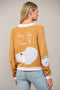 Golf Embroidered Patch Cardigan CAMEL MULTI-Cardigan-FATE-S-CAMEL MULTI-Urbanheer