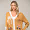 Golf Embroidered Patch Cardigan CAMEL MULTI-Cardigan-FATE-S-CAMEL MULTI-Urbanheer