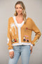 Golf Embroidered Patch Cardigan CAMEL MULTI-Cardigan-FATE-S-CAMEL MULTI-Urbanheer