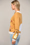 Golf Embroidered Patch Cardigan CAMEL MULTI-Cardigan-FATE-S-CAMEL MULTI-Urbanheer