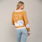 Golf Embroidered Patch Cardigan CAMEL MULTI-Cardigan-FATE-S-CAMEL MULTI-Urbanheer