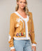 Golf Embroidered Patch Cardigan CAMEL MULTI-Cardigan-FATE-S-CAMEL MULTI-Urbanheer