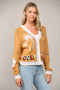 Golf Embroidered Patch Cardigan CAMEL MULTI-Cardigan-FATE-S-CAMEL MULTI-Urbanheer