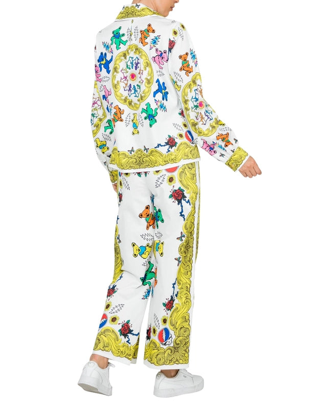 Grateful Dead Fabulous Button Down Scarf Blouse-Blouse-Meghan Fabulous-XS-Urbanheer