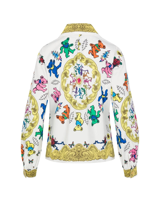 Grateful Dead Fabulous Button Down Scarf Blouse-Blouse-Meghan Fabulous-XS-Urbanheer