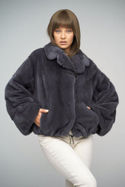 Gray Genuine Mink Fur Coat-Fur Coats-Buy Me Fur Ltd-Gray-XS-Genuine Mink Fur-Urbanheer