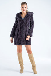Gray Natural Hooded Mink Fur Coat-Fur Coats-Buy Me Fur Ltd-Gray-XS-Genuine Mink Fur-Urbanheer