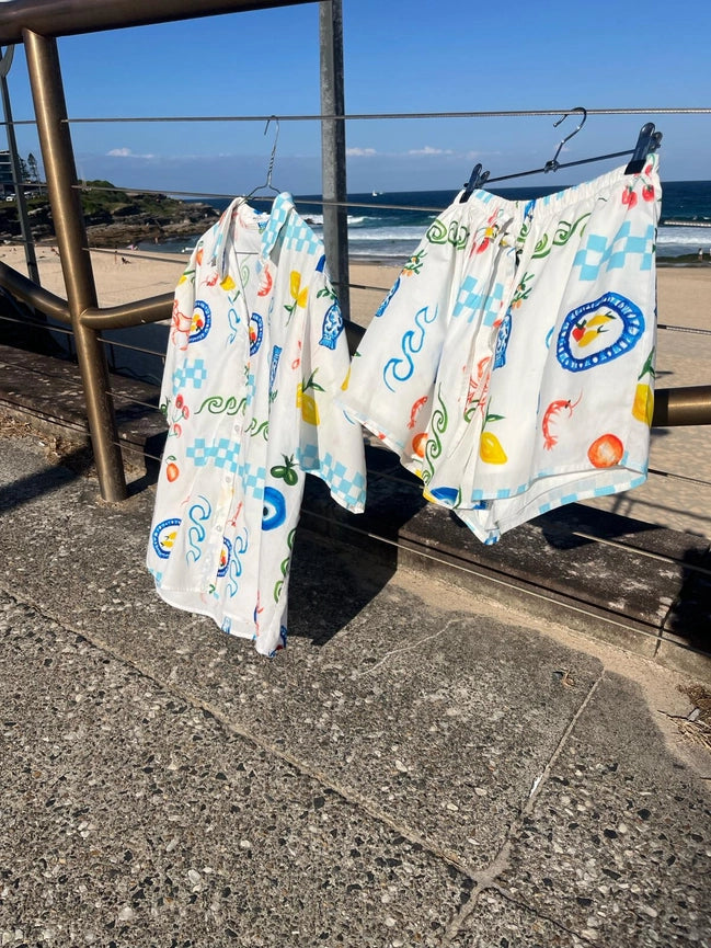 Greco Two Piece Set 100% Cotton-Set-Melci Studio-XS-Urbanheer