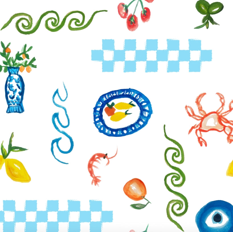 Greco Two Piece Set 100% Cotton-Set-Melci Studio-XS-Urbanheer