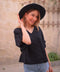 Green Double Gauze Cotton Top Black-Top-Moa-Black-Urbanheer