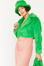 Green Faux Fur Bucket Hat-Hats-Buy Me Fur Ltd-One Size-Green-Faux Fur-Urbanheer