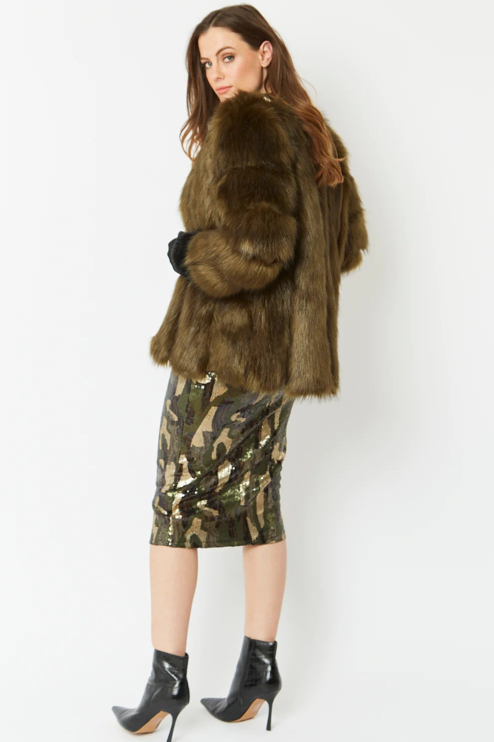 Green Faux Fur Coat-Faux Fur Coats-Buy Me Fur Ltd-One Size-Green-Faux Fur-Urbanheer