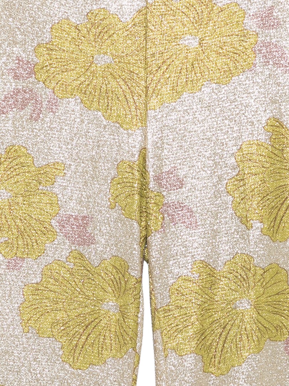 Green Floral Print Flared Trousers for Summer Comfort