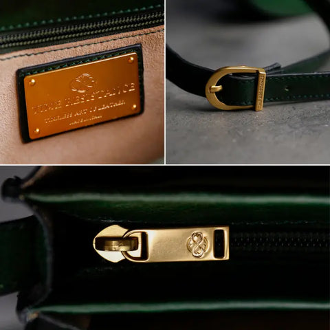 Green Leather Cross Body Bag - Moonfleet-Cross Body Bag-Time Resistance-Green-Urbanheer