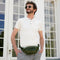 Green Leather Fanny Pack Belly Bag - Independent People-Fanny Pack-Time Resistance-Green-Urbanheer