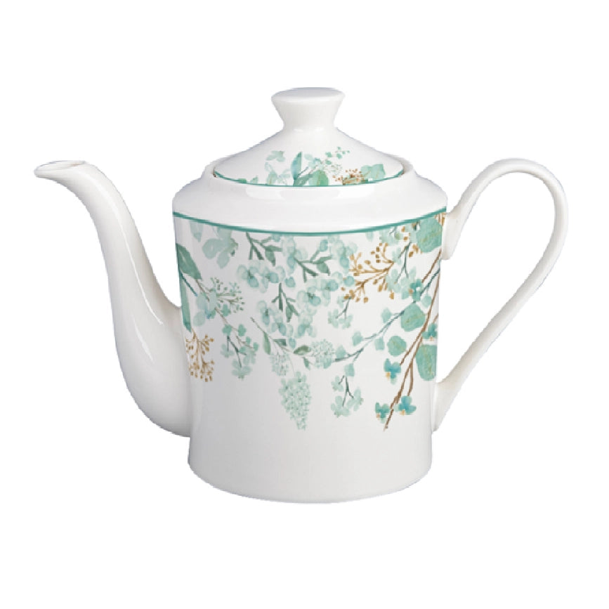 Green Leaves Tea Pot 1.1 L-Teapot-STP-6.57 х 5.16 х 9.84" (16.7 х 13.1 х 25 cm)-Urbanheer