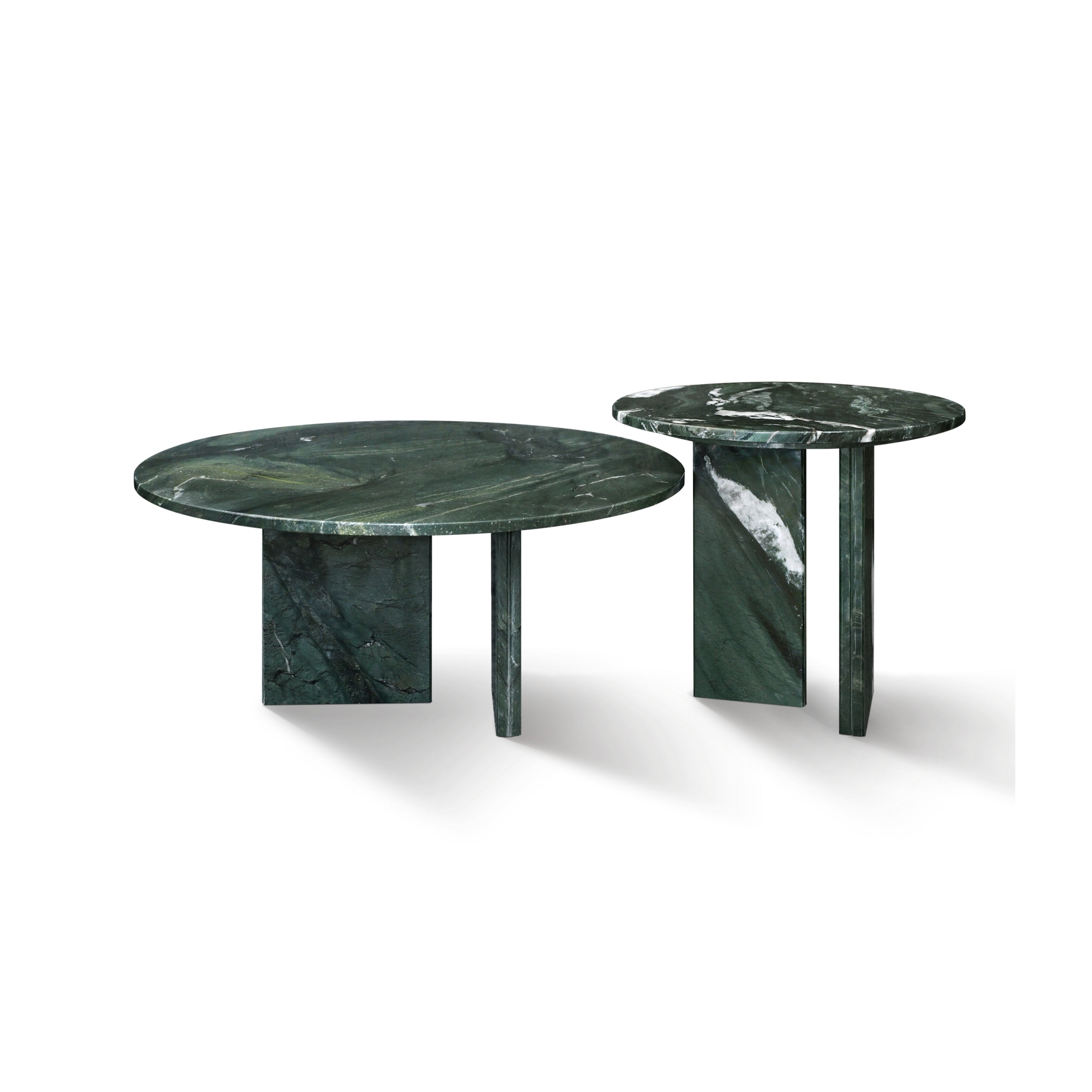 Green Natural Marble Nesting Coffee Table Set