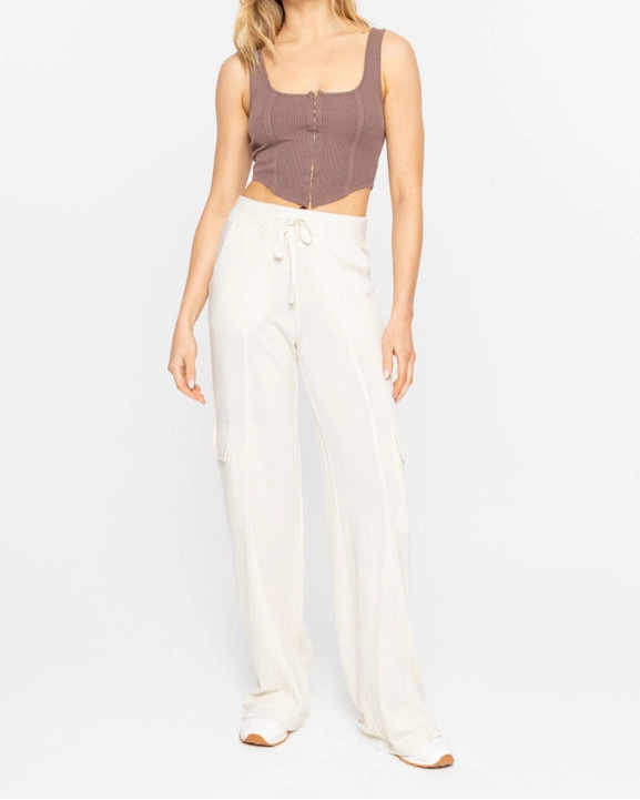 Green - Organic Cotton Blend Cargo Trousers NATURAL-Cargo Pants-Mono B-S-NATURAL-Urbanheer