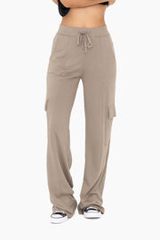 Green - Organic Cotton Blend Cargo Trousers WARM GREY-Cargo Pants-Mono B-S-WARM GREY-Urbanheer