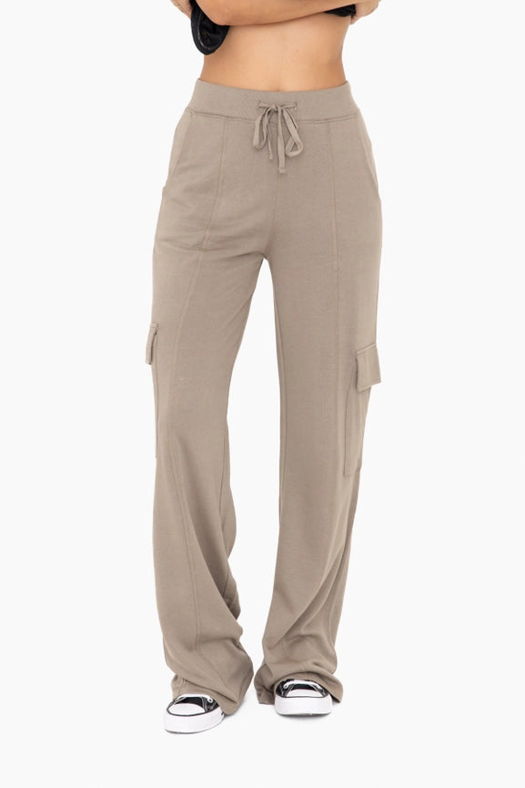 Green - Organic Cotton Blend Cargo Trousers WARM GREY-Cargo Pants-Mono B-S-WARM GREY-Urbanheer