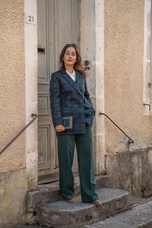 Green Peaky Tartan Jacket-Jacket-Pivoine Signature-3-Urbanheer