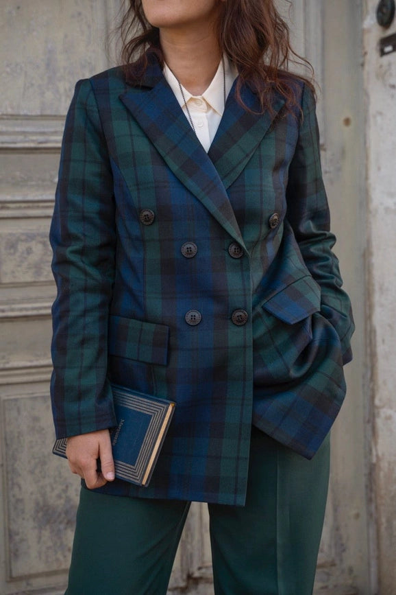Green Peaky Tartan Jacket-Jacket-Pivoine Signature-3-Urbanheer