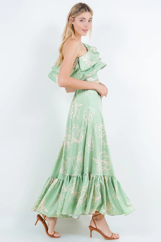 Green Print Miri Skirt-Skirt-Betsy Moss-XS-Green Print-Urbanheer