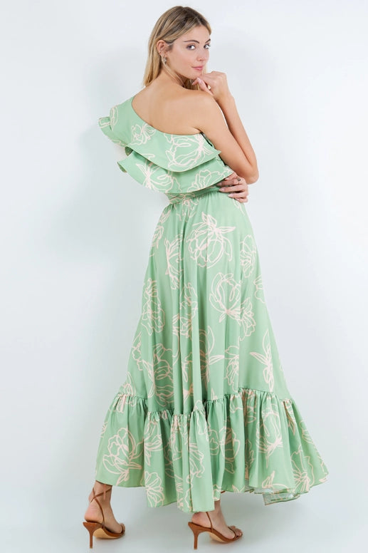 Green Print Miri Skirt-Skirt-Betsy Moss-XS-Green Print-Urbanheer