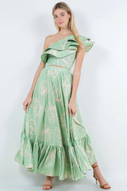 Green Print Miri Skirt-Skirt-Betsy Moss-XS-Green Print-Urbanheer