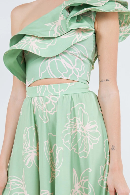 Green Print Miri Top-Top-Betsy Moss-XS-Green Print-Urbanheer